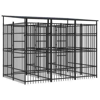 vidaXL chenil pour chiens Acier