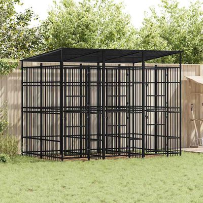 vidaXL chenil pour chiens Acier