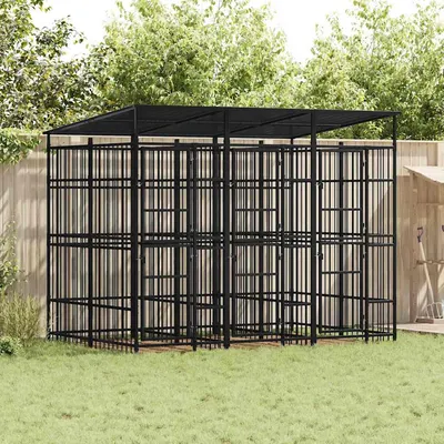 vidaXL chenil pour chiens Acier