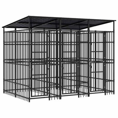 vidaXL chenil pour chiens Acier