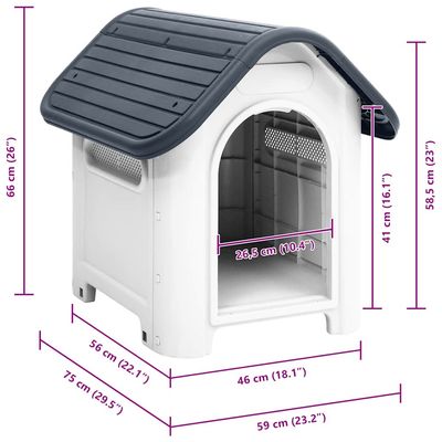 vidaXL niche pour chien Polypropylène