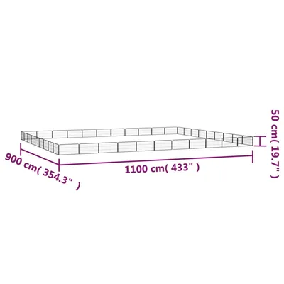 vidaXL parc pour chiens Acier