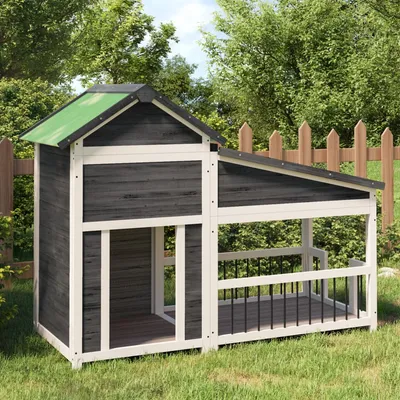 vidaXL chenil pour chiens Bois de pin