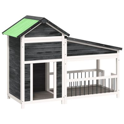 vidaXL chenil pour chiens Bois de pin massif