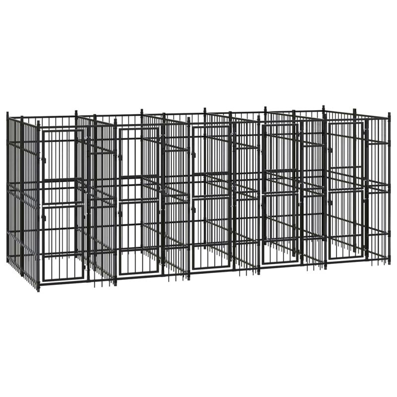 vidaXL chenil pour chiens Acier