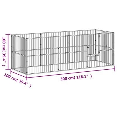 vidaXL parc pour chien Acier