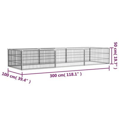 vidaXL parc pour chiens Acier