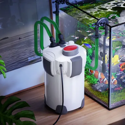 SunSun HW-304 Filtre extérieur pour aquarium, débit 2000 l/h, avec 4 Étapes