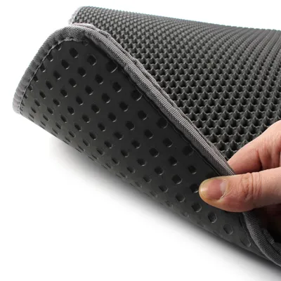 Fudajo Tapis de litière pliable - 75 x 55 cm - couleur Grise - Paillasson r