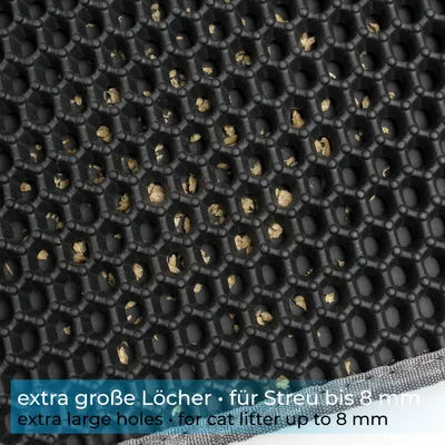 Fudajo Tapis de litière pliable - 75 x 55 cm - couleur Grise - Paillasson r