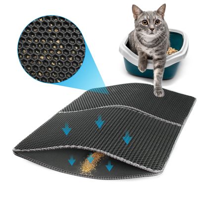 Fudajo Tapis de litière pliable - 75 x 55 cm - couleur Grise - Paillasson r