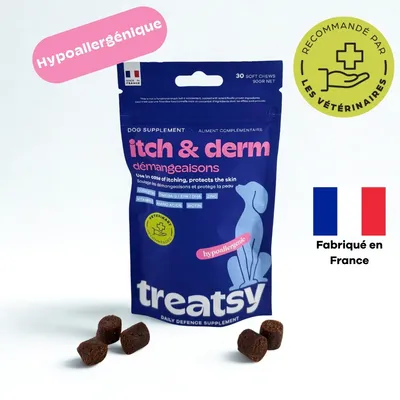 Treatsy Complément - Anti-Démangeaisons pour chiens - lot de 2x30 bouchées