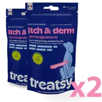 Treatsy Complément - Anti-Démangeaisons pour chiens - lot de 2x30 bouchées