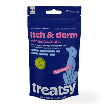 Treatsy Complément - Anti-Démangeaisons pour chiens - lot de 2x30 bouchées