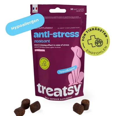 Treatsy Complément Alimentaire - Anti-Stress pour chiens Treatsy Complément Alimentaire - Anti-Stress pour chiens