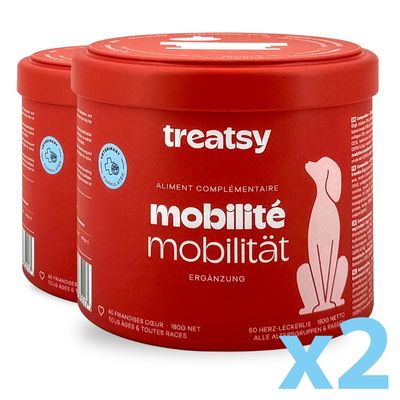 Treatsy Complément Alimentaire - Mobilité Articulations pour chien Lot de 2