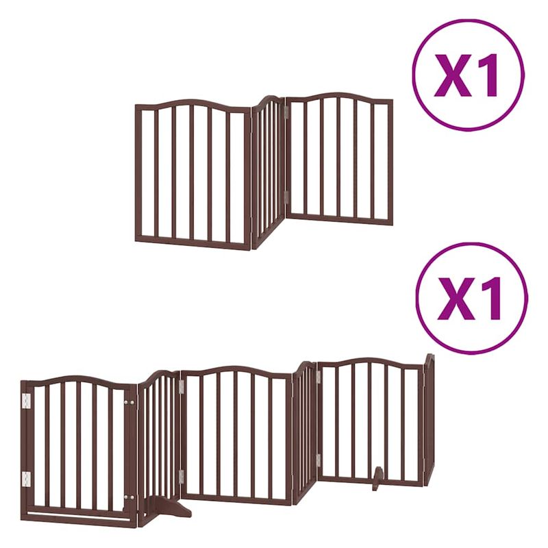 vidaXL Barrière en bois de peuplier pour chien