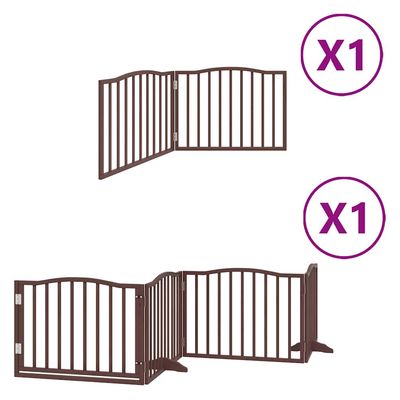 vidaXL Barrière en bois de peuplier pour chien