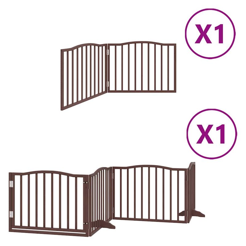 vidaXL Barrière en bois de peuplier pour chien