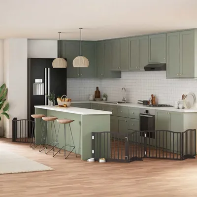 vidaXL Barrière en bois de peuplier pour chien