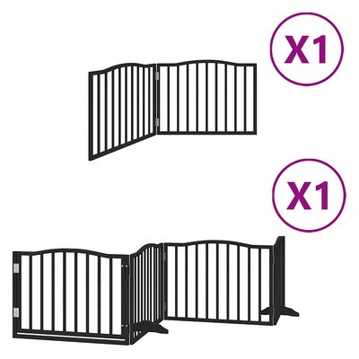 vidaXL Barrière en bois de peuplier pour chien