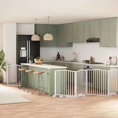 vidaXL Barrière en bois de peuplier pour chien