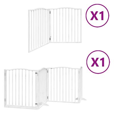 vidaXL Barrière en bois de peuplier pour chien