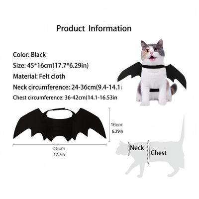FurryFusion Costume de chat chauve-souris pour Halloween