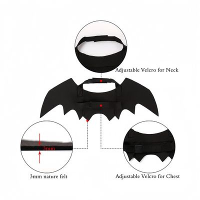 FurryFusion Costume de chat chauve-souris pour Halloween