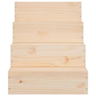 vidaXL escalier pour animaux de compagnie Bois de pin massif