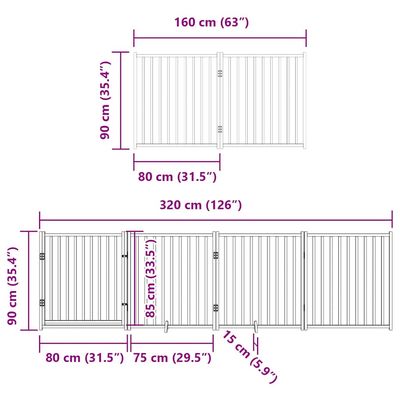 vidaXL barrière pour chien Bois