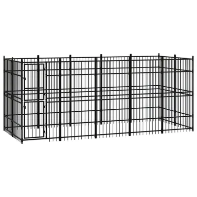 vidaXL chenil pour chiens Acier