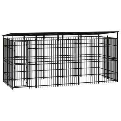 vidaXL chenil pour chiens Acier