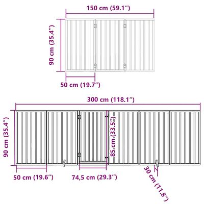 vidaXL barrière pour chien Bois