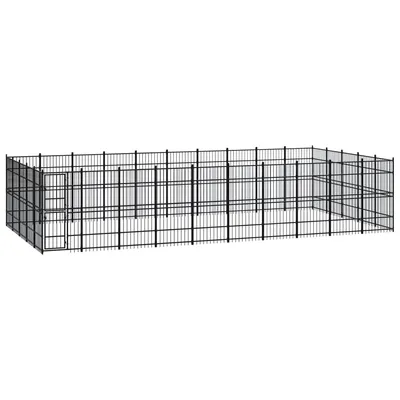 vidaXL chenil pour chiens Acier