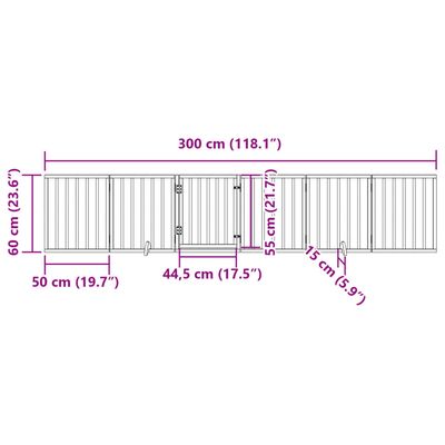 vidaXL barrière pour chien Bois