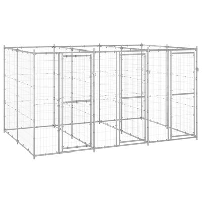 vidaXL niche pour chiens Acier