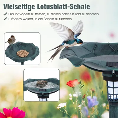 GIANTEX Vogelfutterhaus für den Außenbereich mit Solarlicht GIANTEX Vogelfutterhaus für den Außenbereich mit Solarlicht