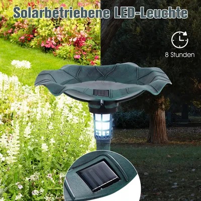 GIANTEX Vogelfutterhaus für den Außenbereich mit Solarlicht GIANTEX Vogelfutterhaus für den Außenbereich mit Solarlicht