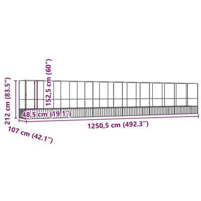 vidaXL volière Acier