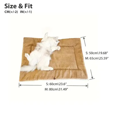 IntiMeg Tapis auto - chauffant en peluche pour chats et chiens