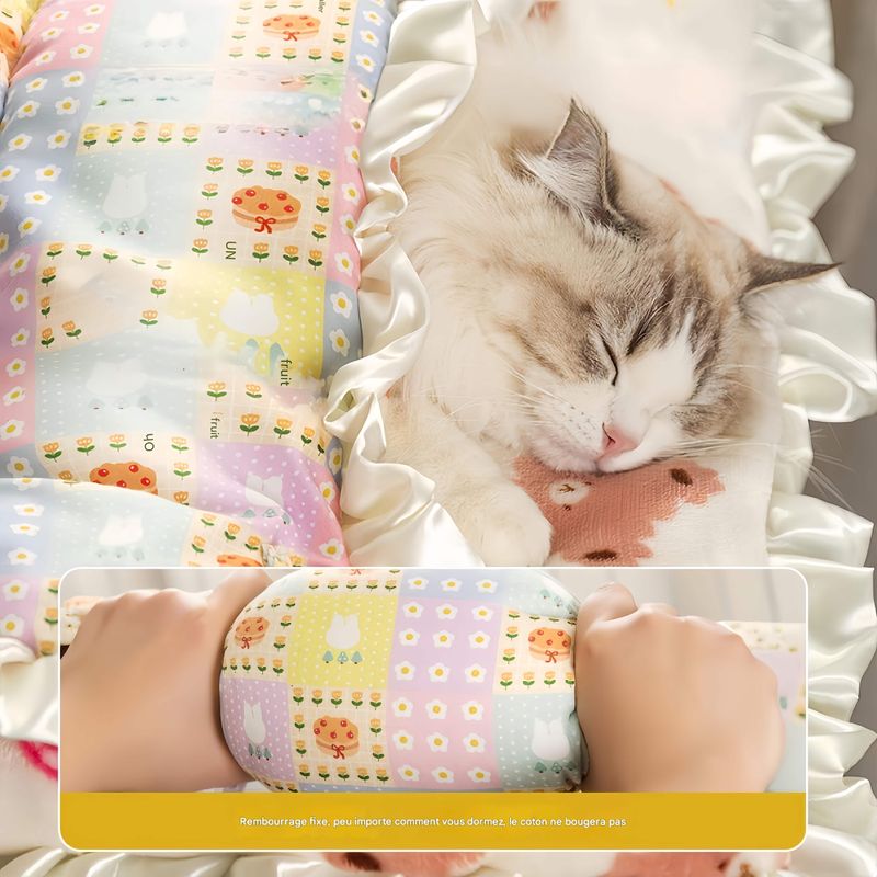 FurryFusion Tapis de couchage double face pour chat et chien