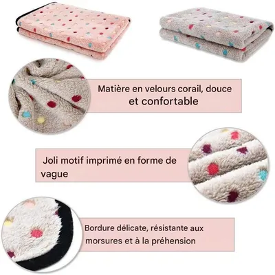 IntiMeg Couvertures pour chat et chien - 3 pièces - 52x76cm