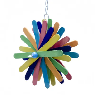 FurryFusion Jouet à mâcher en bois pour oiseaux