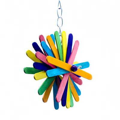 FurryFusion Jouet à mâcher en bois pour oiseaux