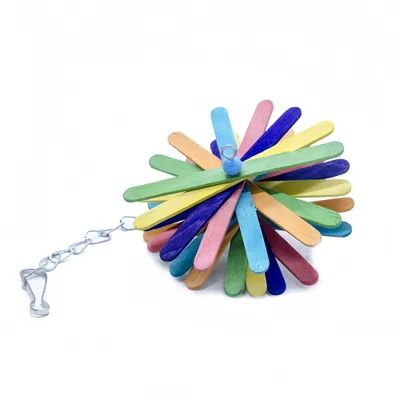 FurryFusion Jouet à mâcher en bois pour oiseaux