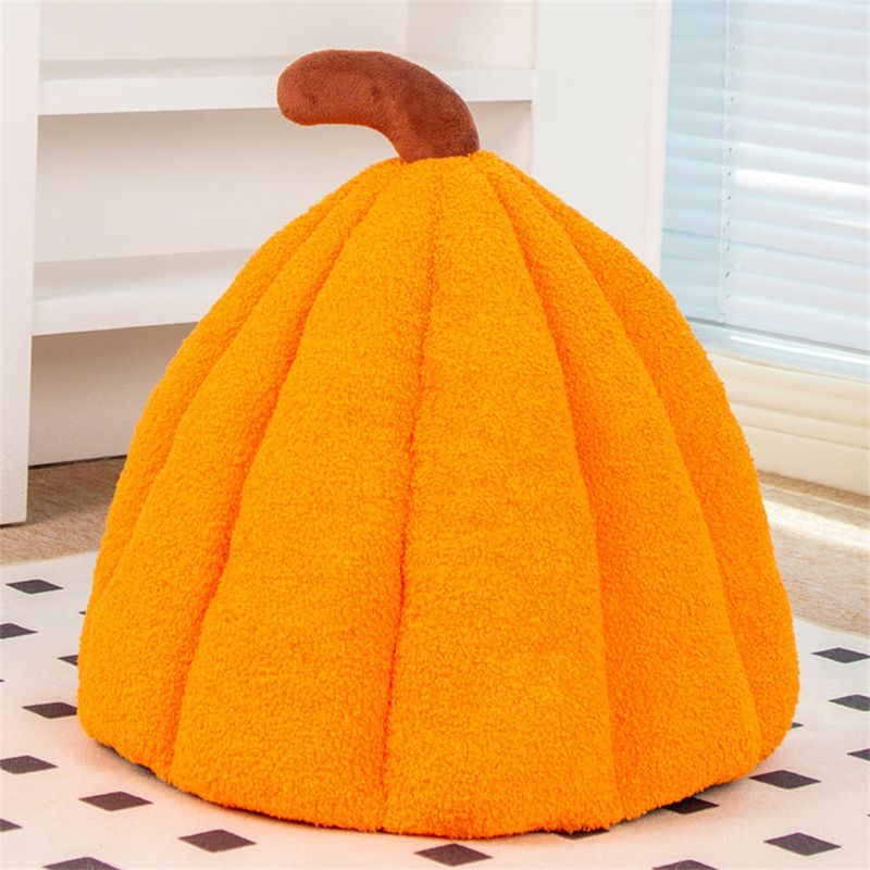 IntiMeg Panier pour Chat Citrouille d'Halloween