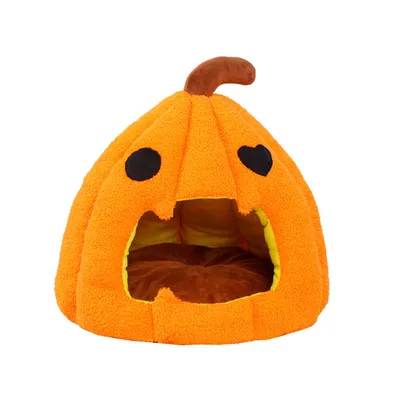 IntiMeg Panier pour Chat Citrouille d'Halloween