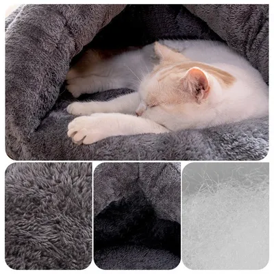 IntiMeg Cama tipo cueva para perros y gatos, 45 x 40 x 30 cm