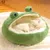 FurryFusion Lit semi-fermé pour chat en forme de grenouille